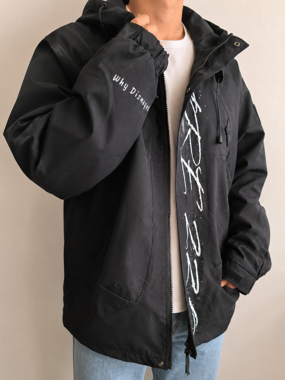 Black windbreaker Unisex Oversized Faith challenger 
