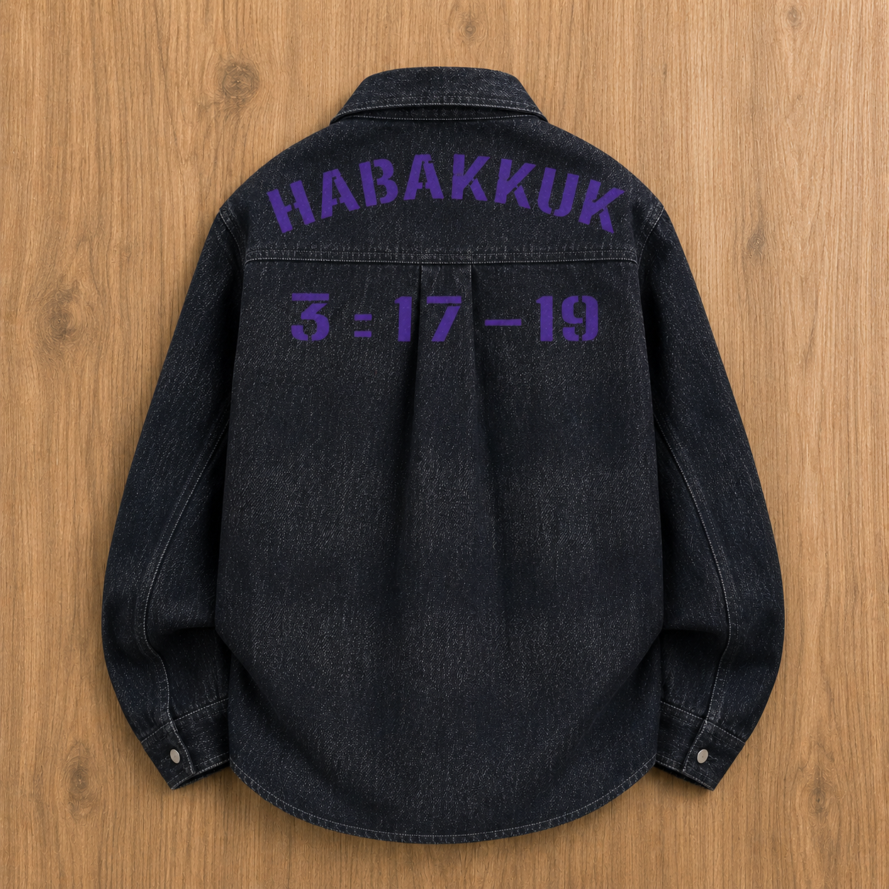 Habakkuk button shirt polyester thick fabric black color oversized