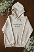Beige Nude color Hoodies Hooded Rejoice is not a feeling Unisex Oversized 