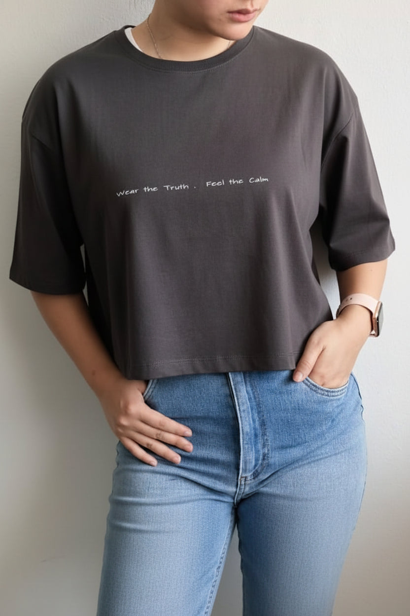 Boxy Tshirt Female, Grey color Jirezzo T-shirt
